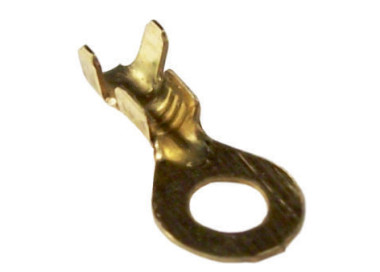 Terminal ojal de bronce agujero 4,5 mm. Cable hasta 1 mm.