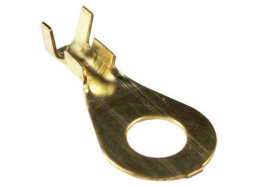 Terminal ojal de bronce agujero 6,5 mm. Cable hasta 2 mm.