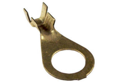 Terminal ojal de bronce agujero 8 mm. Cable hasta 2,5 mm.