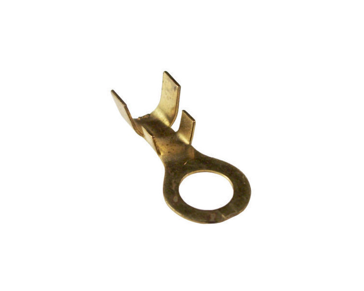 Terminal ojal de bronce agujero 8 mm. Cable hasta 6 mm.