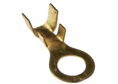 Terminal ojal de bronce agujero 8 mm. Cable hasta 6 mm.