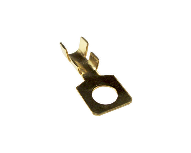 Terminal ojal de bronce agujero 8 mm. Cable hasta 6 mm.