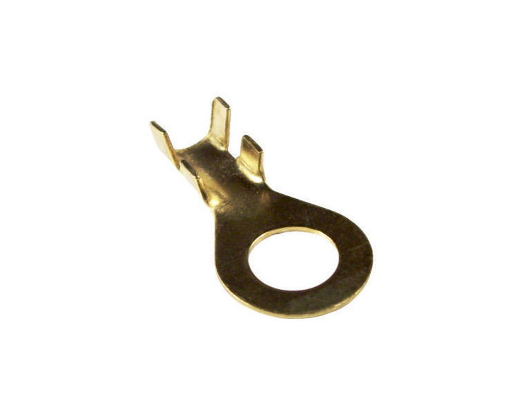 Terminal ojal de bronce agujero 10 mm. Cable hasta 6 mm.