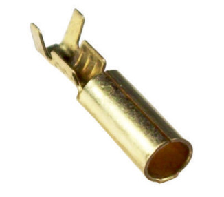 Terminal tubo hembra para macho de 4 mm.