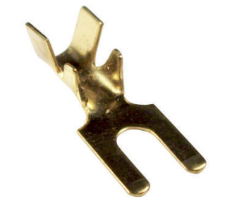 Terminal horquilla de bronce agujero diametro 5,3 mm.