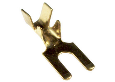 Terminal horquilla de bronce agujero diametro 5,3 mm.